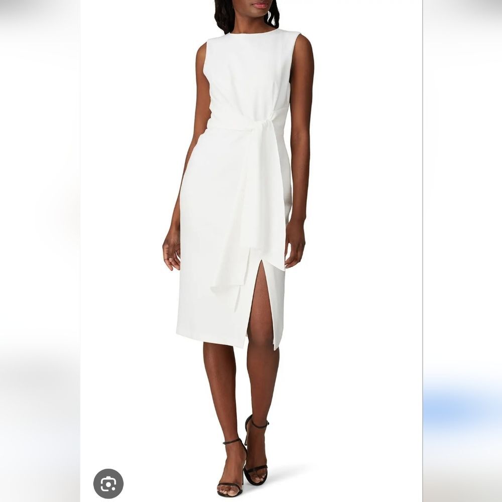 Shoshanna Nuri White Midi Sheath Dress Size 6
